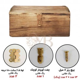 یراق آنتیک آویزدار طلایی برای جعبه 20 تا 30 سانت