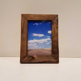 قاب عکس چوبی رنگ قهوه ای