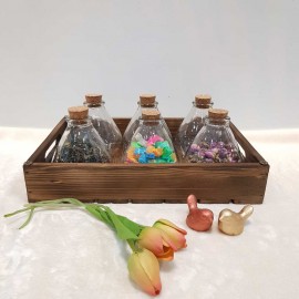 سینی چوبی متوسط رنگ تیره