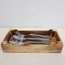 جعبه چوبی طرح ایکیا مدل h5 رنگ سوخته