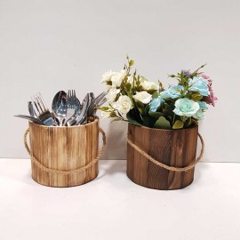 سطل استوانه چوبی کوچک