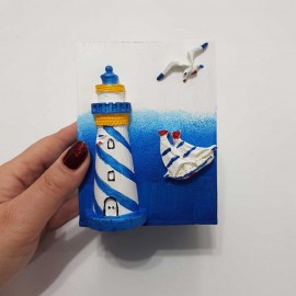 جامدادی رومیزی چوبی سفید مدل B