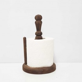 جا دستمال رولی چوبی کوچک قهوه ای