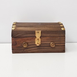 صندوقچه چوبی مینی قفل آویزدار قهوه ای