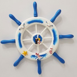 سکان دکوری چوبی کوچک آبی