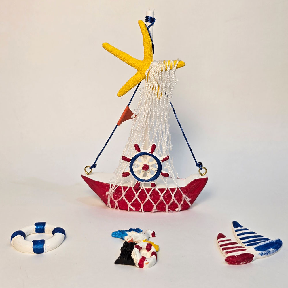 قایق فانتزی مینی سکان قرمز