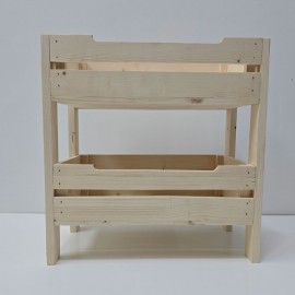 جاسیب زمینی و پیاز دوطبقه رنگ چوب طرح ایکیا