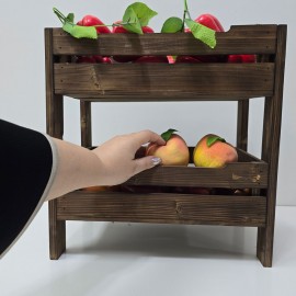 جاسیب زمینی و پیاز دوطبقه رنگ قهوه ای طرح ایکیا