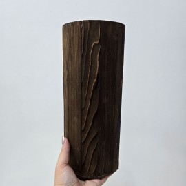 گلدان چوبی رنگ قهوه ای