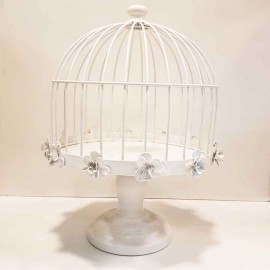 گلدان قفس بزرگ سفید