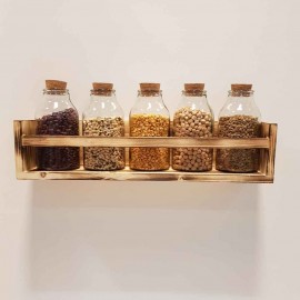 باکس دیواری چوبی رنگ سوخته 50 سانتی