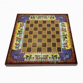 صفحه شطرنج وتخته نرد 50طرح چوگان آبی