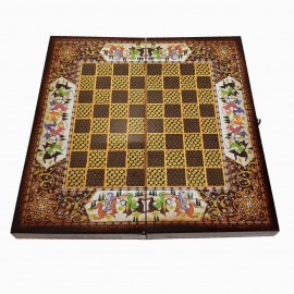 صفحه شطرنج وتخته نرد 50طرح چوگان مشکی