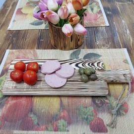 سینی سرو مستطیل دسته طنابی