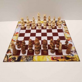 صفحه شطرنج فلکس با مهره شطرنج اعلا فندقی