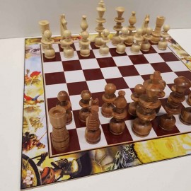 صفحه شطرنج فلکس با مهره شطرنج اعلا فندقی