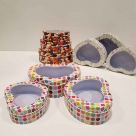 جعبه فلزی قلب سه عددی درب طلقی 