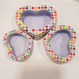 جعبه فلزی قلب سه عددی درب طلقی