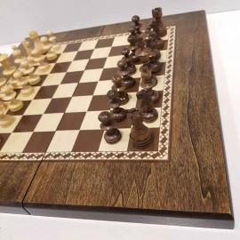 صفحه شطرنج و تخته نرد گردو مدل ستاره 1