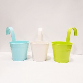 گلدان فلزی رنگی آویز