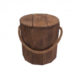 سطل زباله چوبی بزرگ