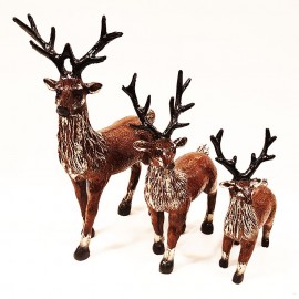 مجسمه گوزن سه تکه مشکی