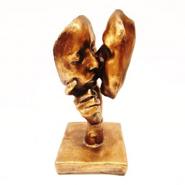 مجسمه رخ بوسه برنز