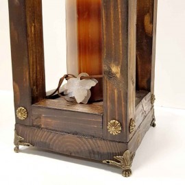 فانوس چوبی پایه نوستالژِی